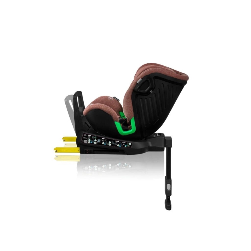 Lionelo - Car seat with base swivel HARMONY i-Size 40-150 cm brick