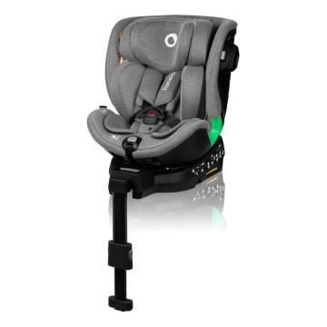 Lionelo - Car seat with base swivel HARMONY i-Size 40-150 cm grey