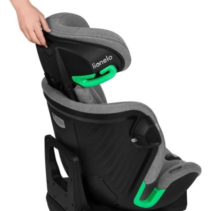 Lionelo - Car seat with base swivel HARMONY i-Size 40-150 cm grey