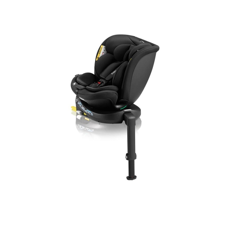 Lionelo - Car seat with base swivel NAVY i-Size 40-150 cm black