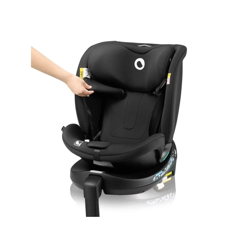 Lionelo - Car seat with base swivel NAVY i-Size 40-150 cm black