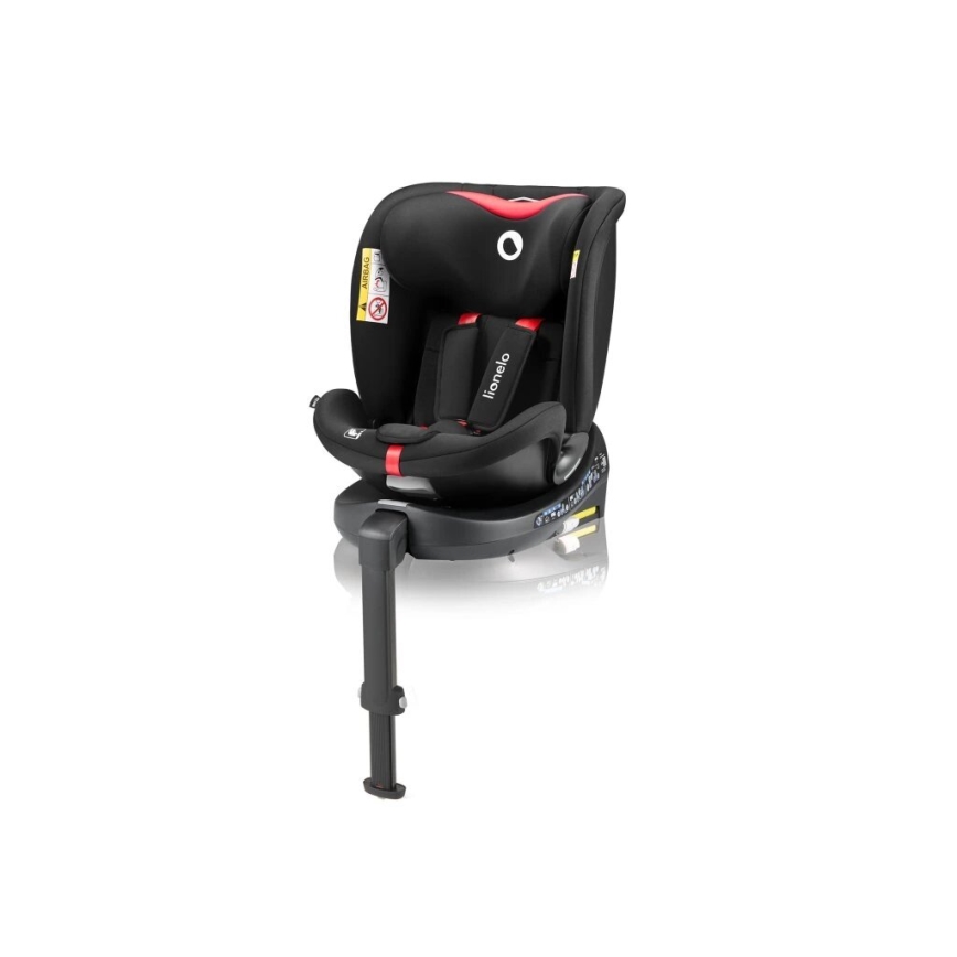 Lionelo - Car seat with base swivel NAVY i-Size 40-150 cm black/red