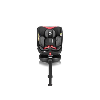 Lionelo - Car seat with base swivel NAVY i-Size 40-150 cm black/red