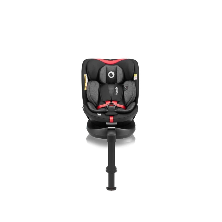 Lionelo - Car seat with base swivel NAVY i-Size 40-150 cm black/red