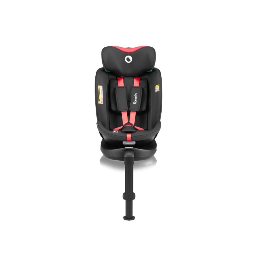 Lionelo - Car seat with base swivel NAVY i-Size 40-150 cm black/red