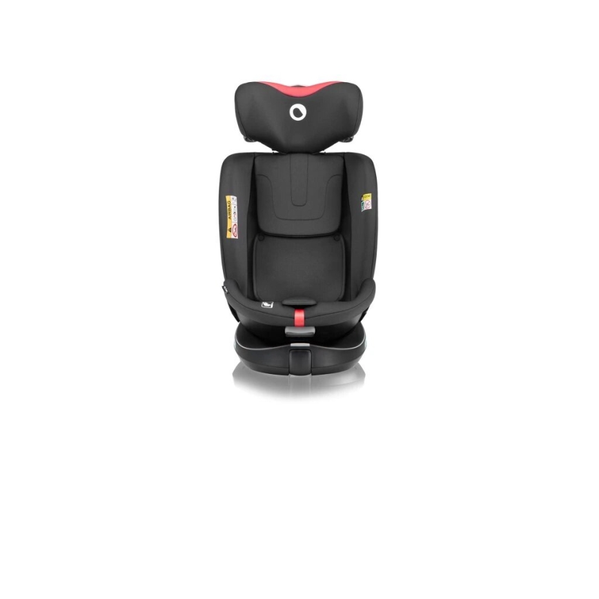 Lionelo - Car seat with base swivel NAVY i-Size 40-150 cm black/red