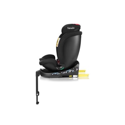 Lionelo - Car seat with base swivel NAVY i-Size 40-150 cm black/red