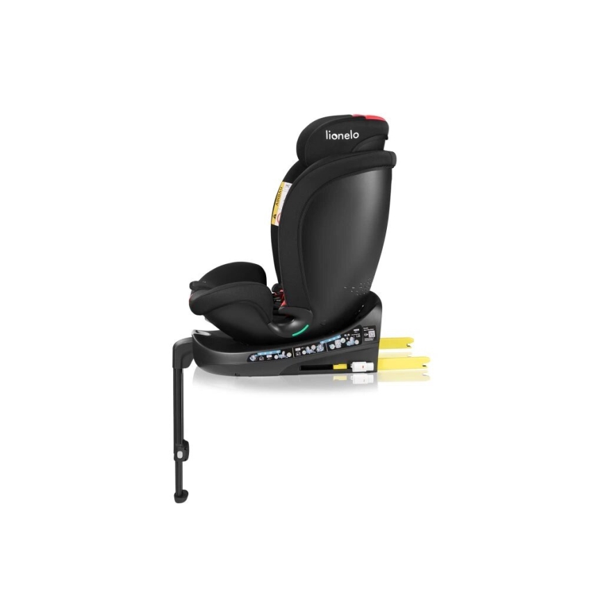 Lionelo - Car seat with base swivel NAVY i-Size 40-150 cm black/red