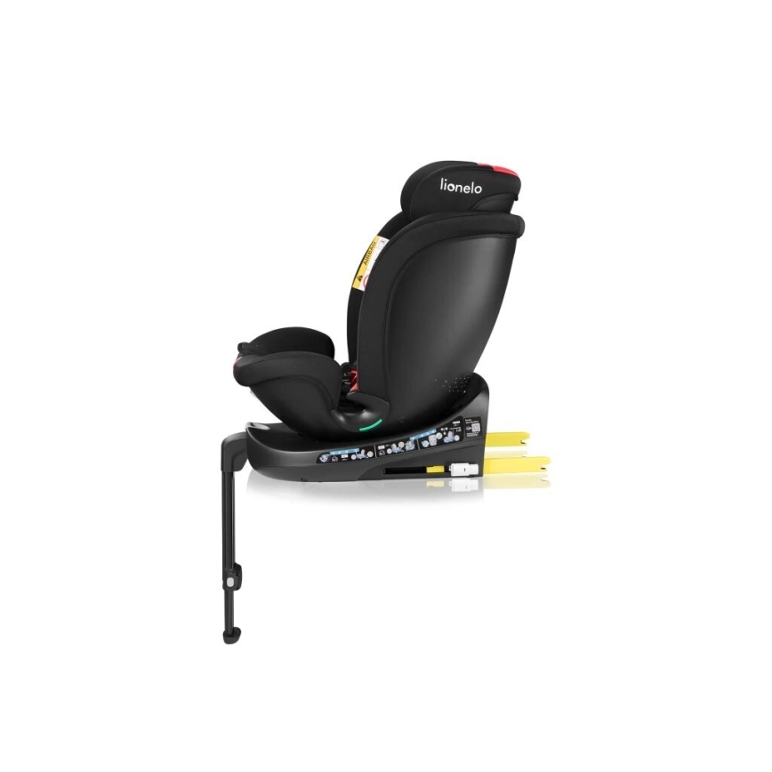 Lionelo - Car seat with base swivel NAVY i-Size 40-150 cm black/red