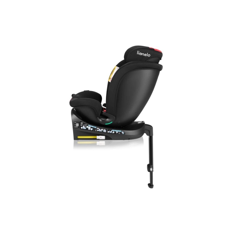 Lionelo - Car seat with base swivel NAVY i-Size 40-150 cm black/red