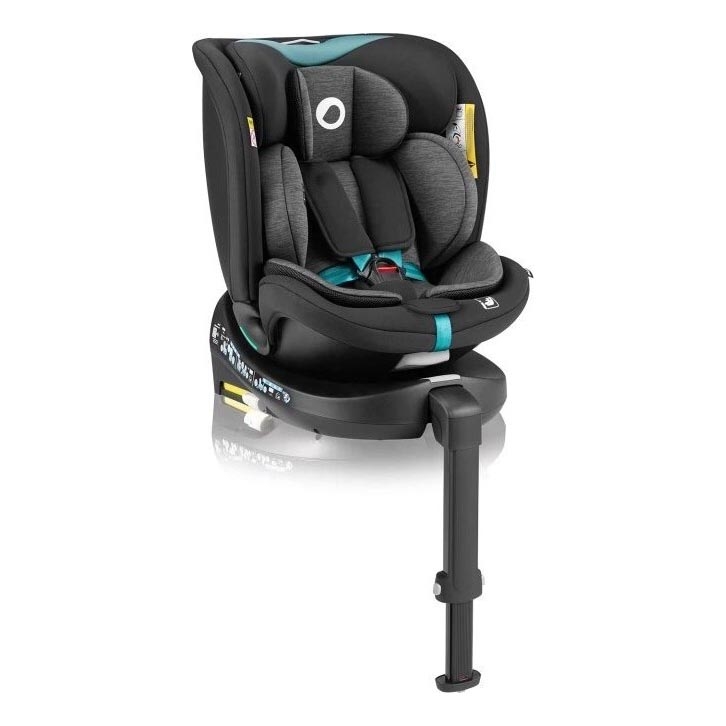 Lionelo - Car seat with base swivel NAVY i-Size 40-150 cm black/turquoise