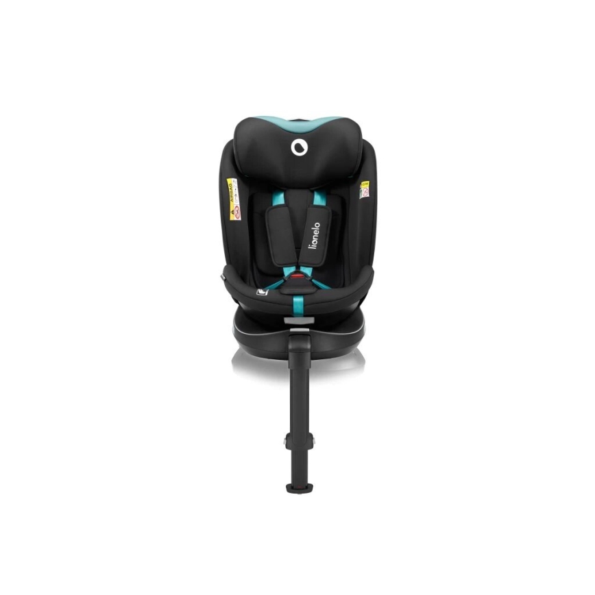 Lionelo - Car seat with base swivel NAVY i-Size 40-150 cm black/turquoise