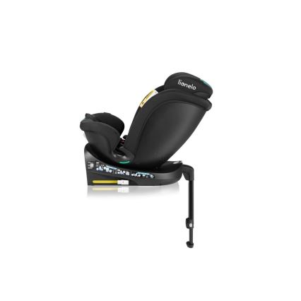 Lionelo - Car seat with base swivel NAVY i-Size 40-150 cm black/turquoise