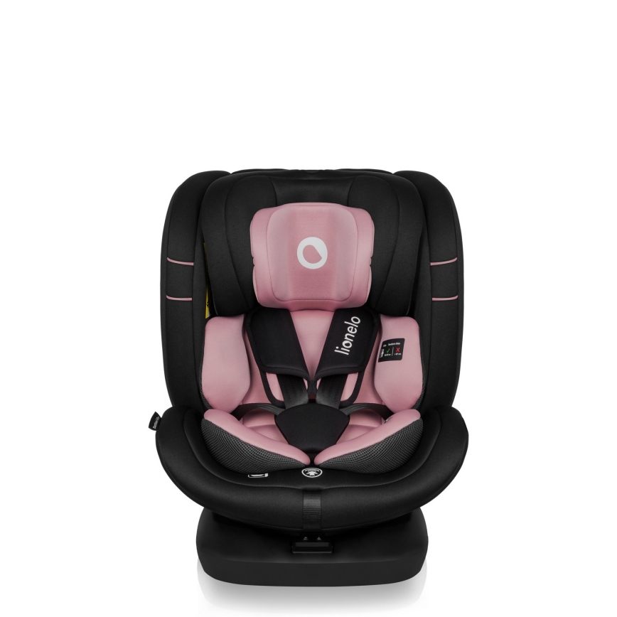Lionelo - Car seat with rotating base BASTIAAN i-Size 40-150 cm Pink Rose
