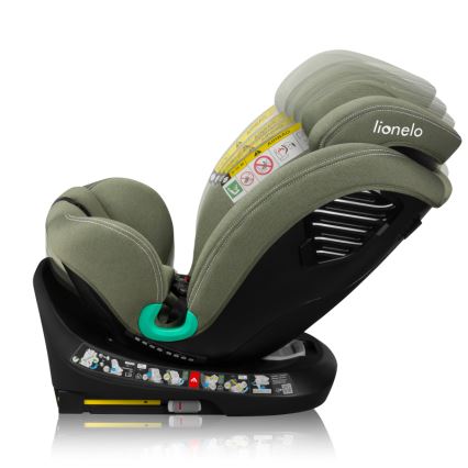 Lionelo - BASTIAAN ONE i-Size 40-150 cm Rotating Car Seat with Base, Green Olive