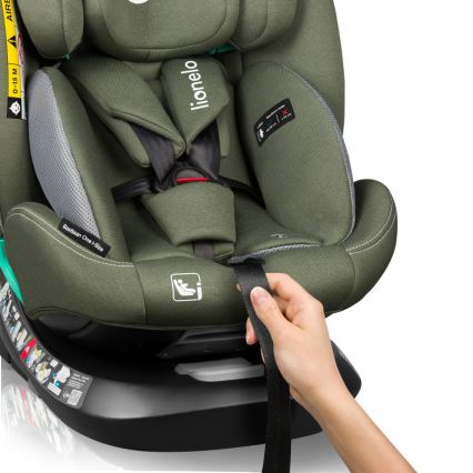 Lionelo - BASTIAAN ONE i-Size 40-150 cm Rotating Car Seat with Base, Green Olive
