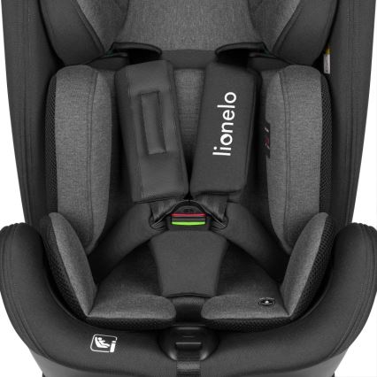 Lionelo - Car seat with rotating base HARPER i-Size 76-150 cm Black Carbon