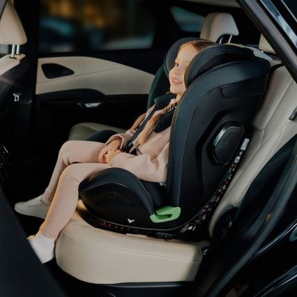 Lionelo - Car seat with rotating base HARPER i-Size 76-150 cm Black Carbon