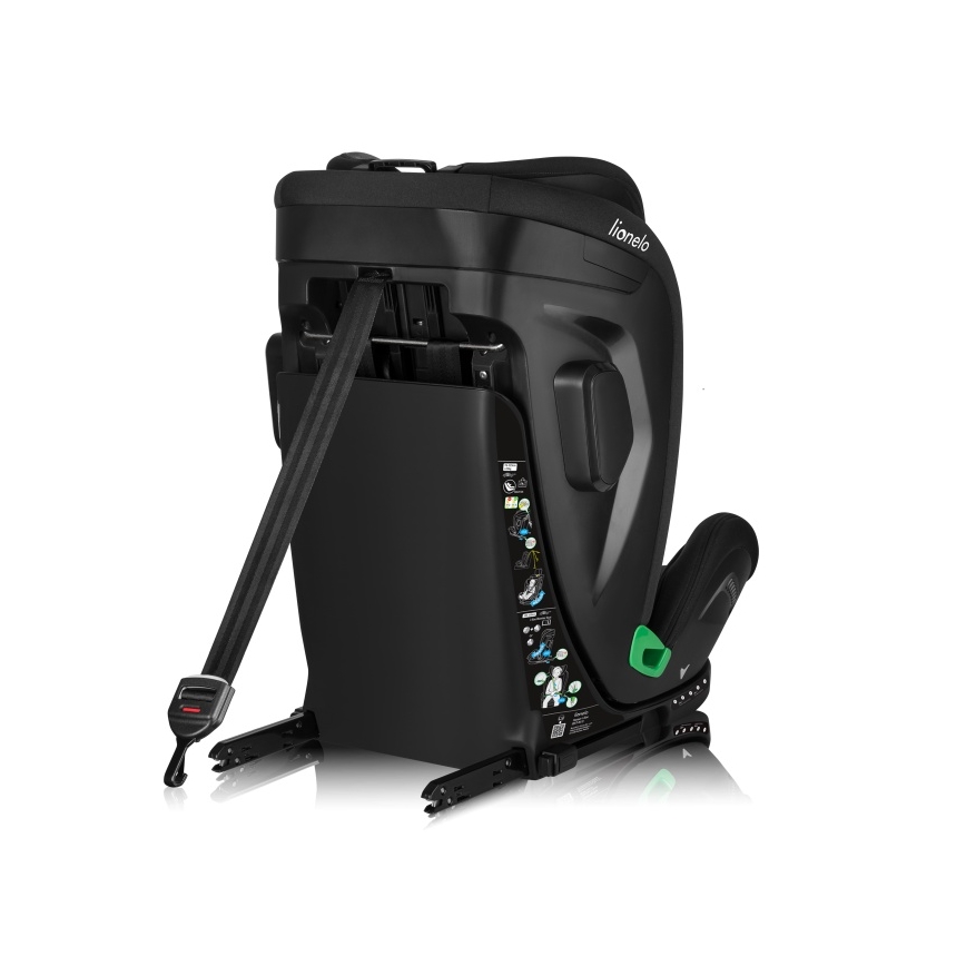 Lionelo - Car seat with rotating base HARPER i-Size 76-150 cm Black Carbon