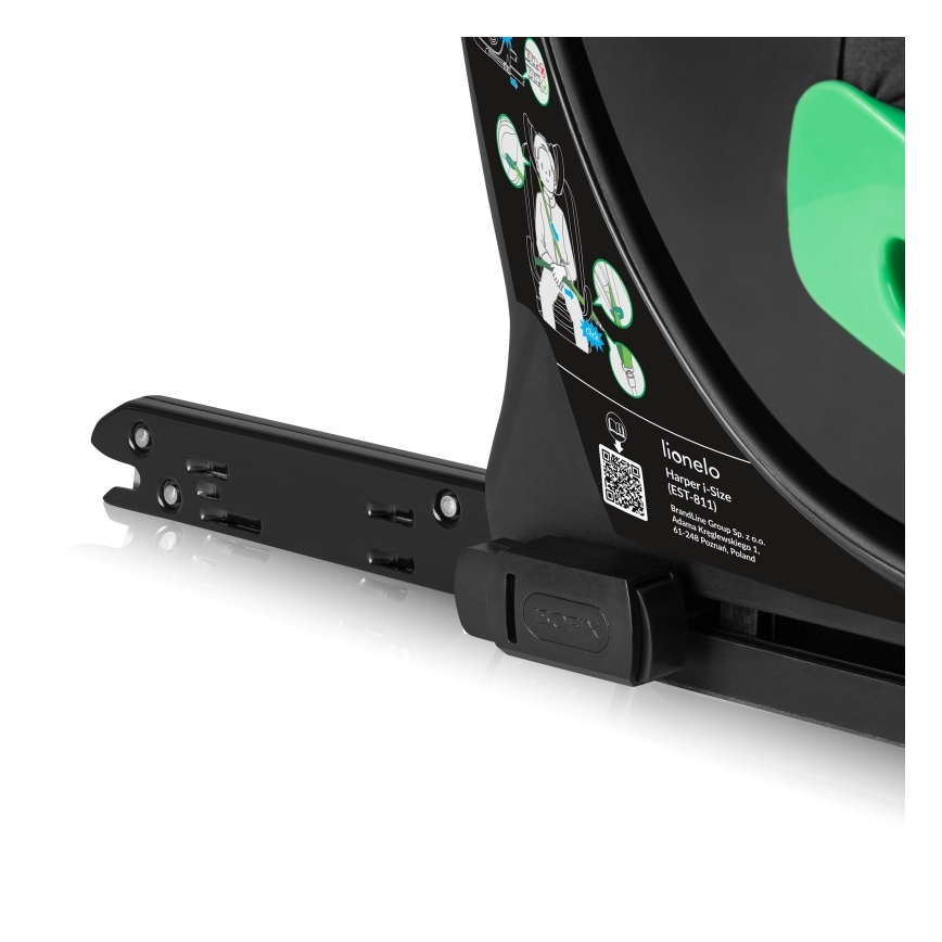 Lionelo - Car seat with rotating base HARPER i-Size 76-150 cm Black Carbon