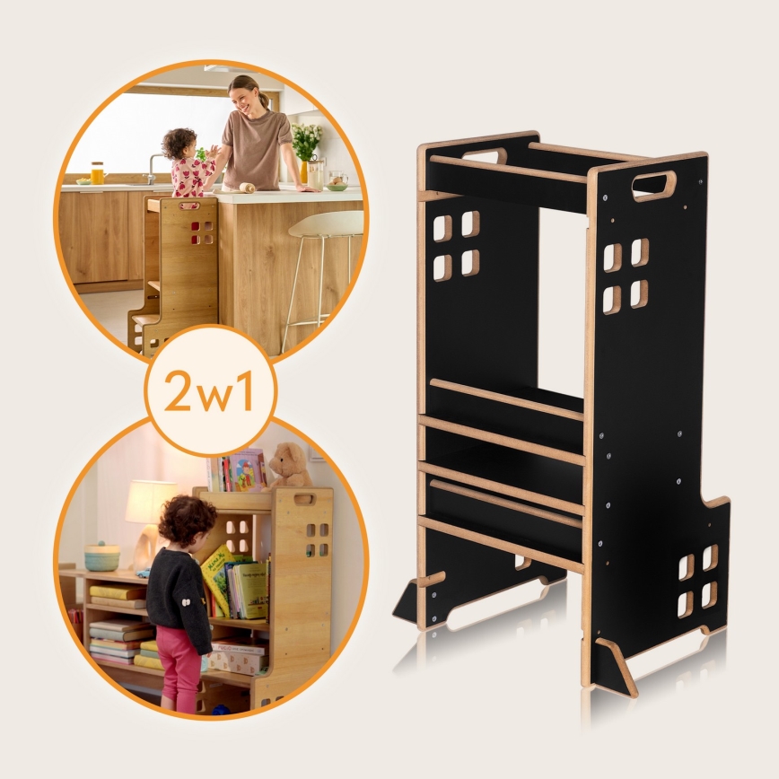 Lionelo - CASS Learning Tower Black Onyx