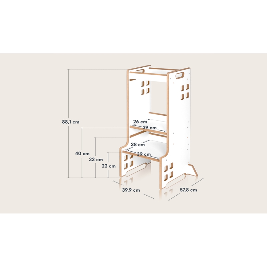 Lionelo - CASS Learning Tower White