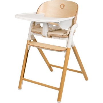 Lionelo - CELIA 3-in-1 Children's Dining Chair, White / Natural Wood