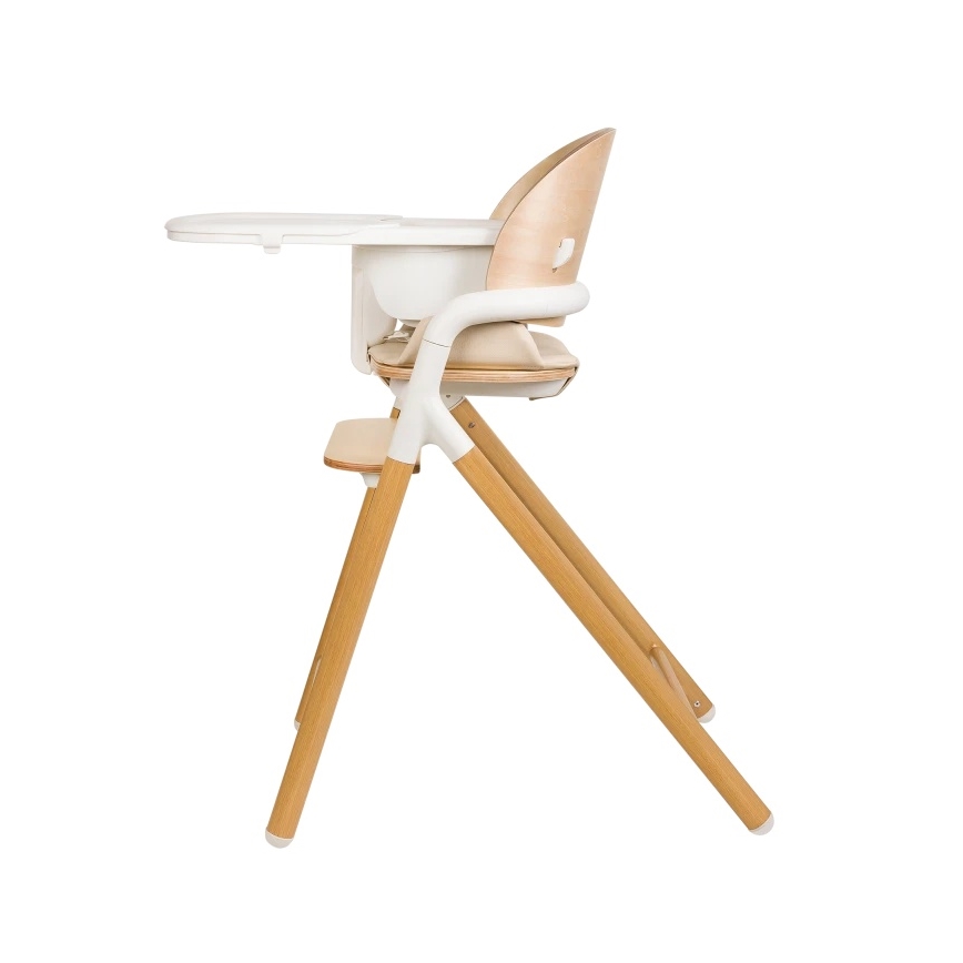 Lionelo - CELIA 3-in-1 Children's Dining Chair, White / Natural Wood