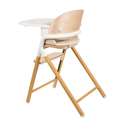 Lionelo - CELIA 3-in-1 Children's Dining Chair, White / Natural Wood