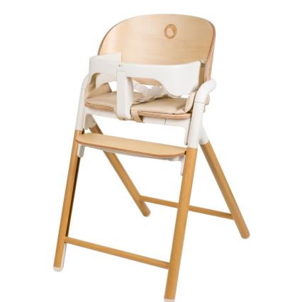 Lionelo - CELIA 3-in-1 Children's Dining Chair, White / Natural Wood