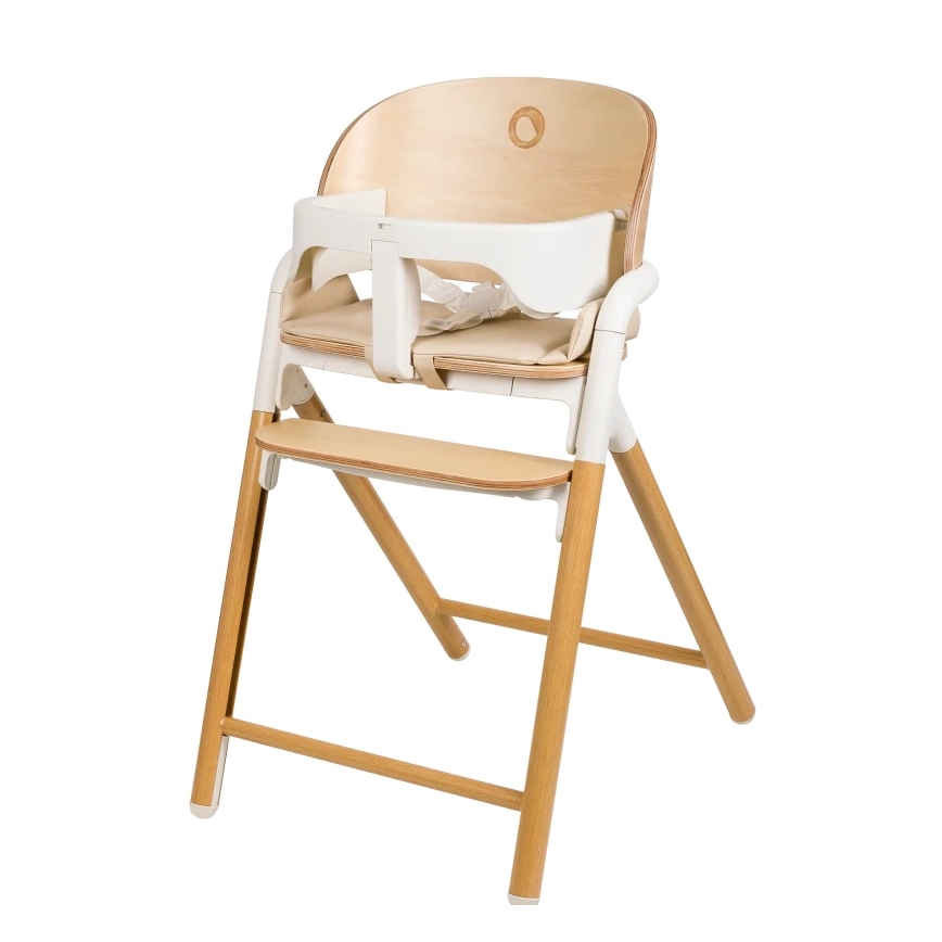 Lionelo - CELIA 3-in-1 Children's Dining Chair, White / Natural Wood