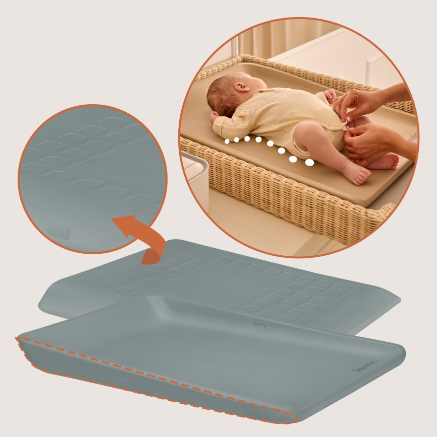 Lionelo - Changing Mat MEGS 49x70 cm Grey Dove