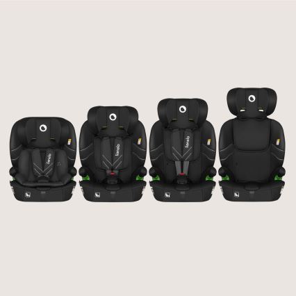 Lionelo - Child car seat LEVI FIX i-Size 76-150 cm Black Carbon