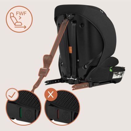 Lionelo - Child car seat LEVI FIX i-Size 76-150 cm Black Carbon