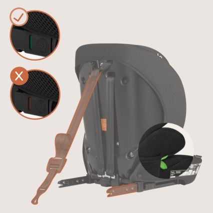 Lionelo - Child car seat LEVI FIX i-Size 76-150 cm Black Carbon