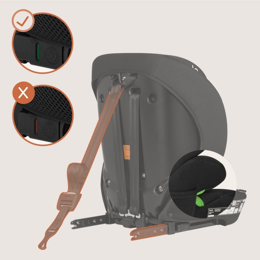 Lionelo - Child car seat LEVI FIX i-Size 76-150 cm Black Carbon