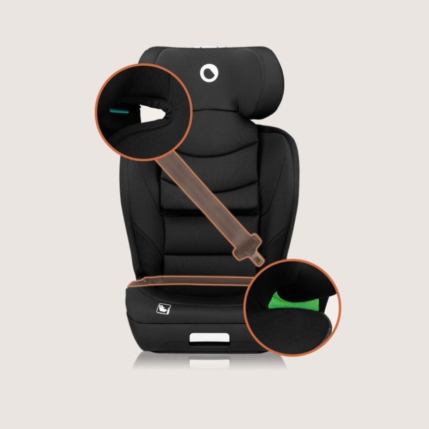 Lionelo - Child Car Seat NEAL i-Size 100-150 cm Black Carbon