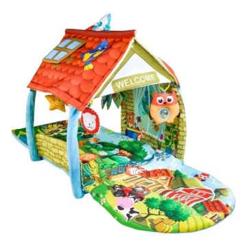 Lionelo - Children's blanket for playing with house AGNES PLUS