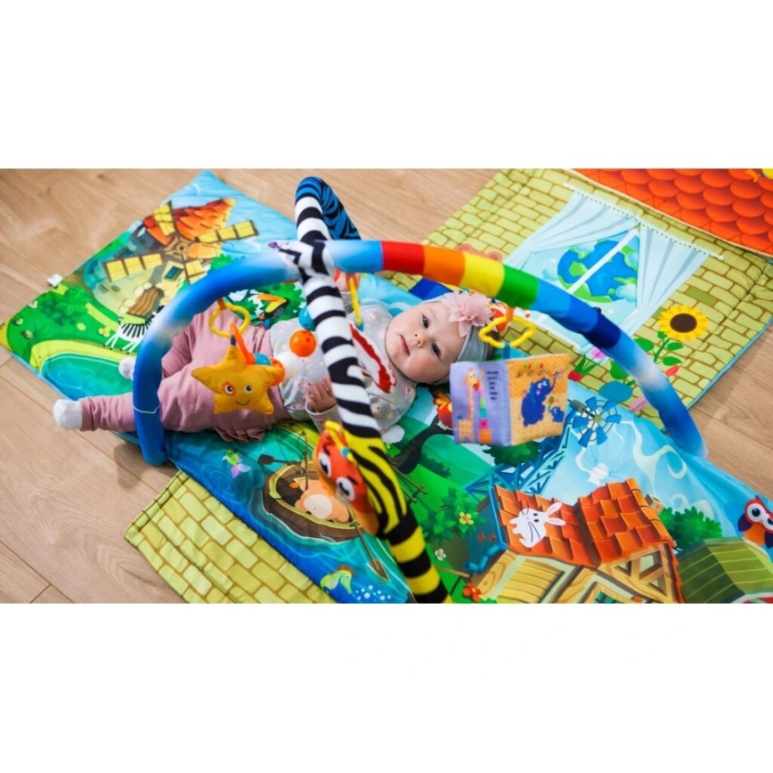 Lionelo - Children's blanket for playing with house AGNES PLUS