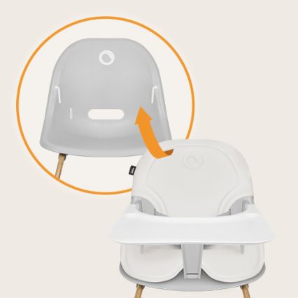 Lionelo - Children's dining chair 2in1 DALIA white/brown