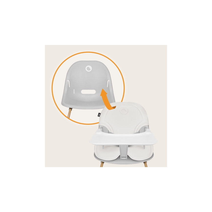 Lionelo - Children's dining chair 2in1 DALIA white/brown