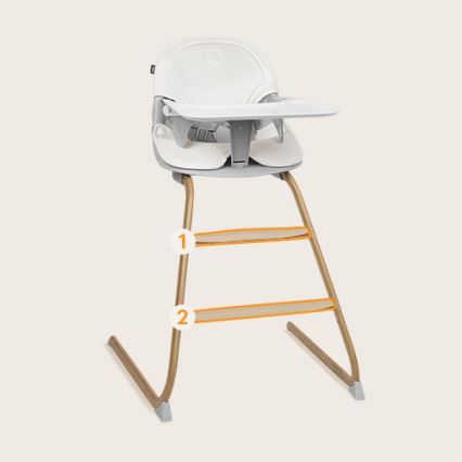 Lionelo - Children's dining chair 2in1 DALIA white/brown