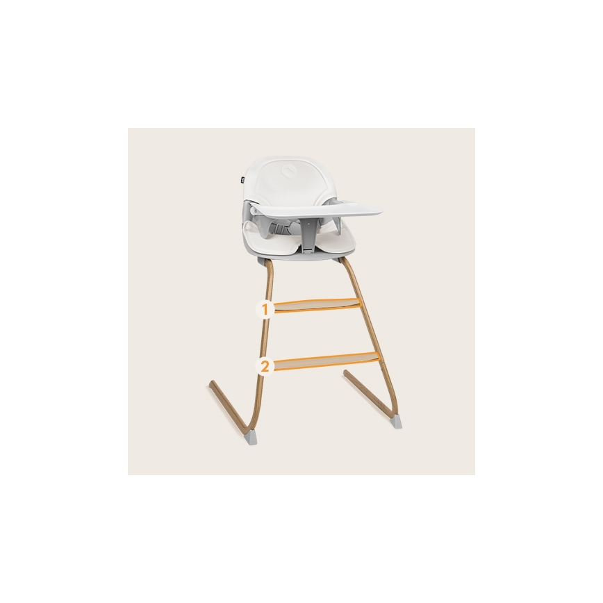 Lionelo - Children's dining chair 2in1 DALIA white/brown