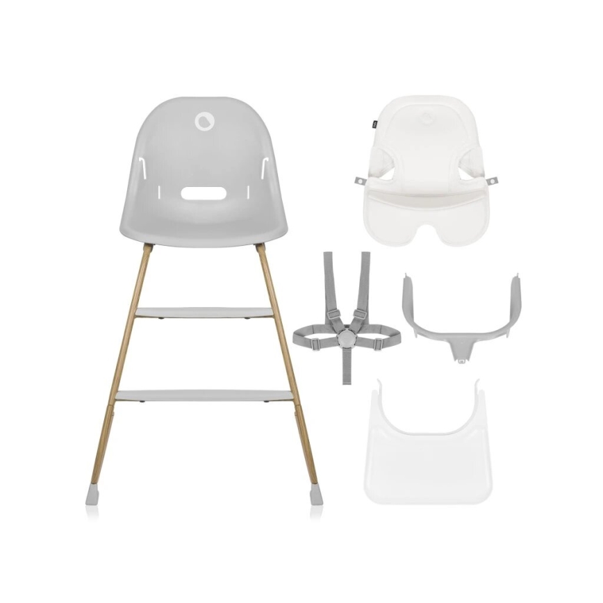 Lionelo - Children's dining chair 2in1 DALIA white/brown