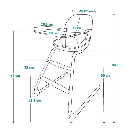 Lionelo - Children's dining chair 2in1 DALIA white/brown