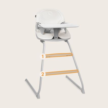 Lionelo - Children's dining chair 2in1 DALIA white/grey