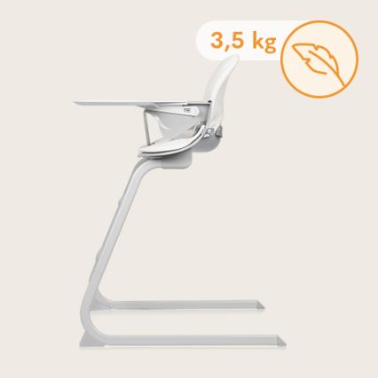 Lionelo - Children's dining chair 2in1 DALIA white/grey