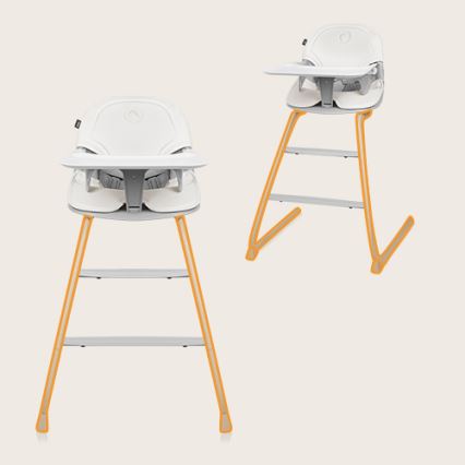 Lionelo - Children's dining chair 2in1 DALIA white/grey