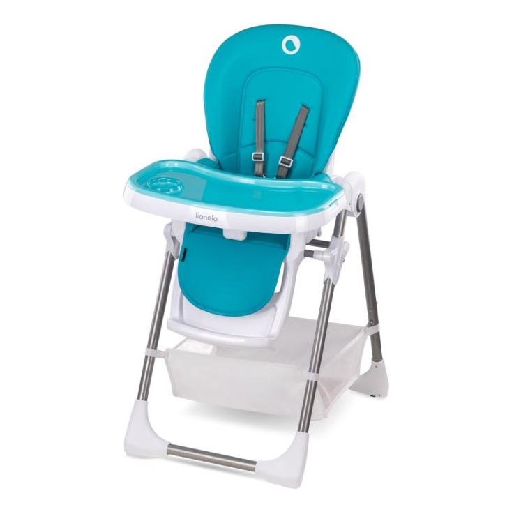 Lionelo - Children's dining chair LINN PLUS white/turquoise