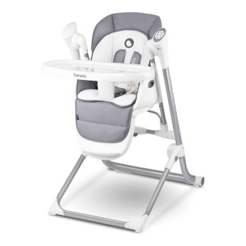 Lionelo - Children's Dining Chair NILES Grey 4xAA